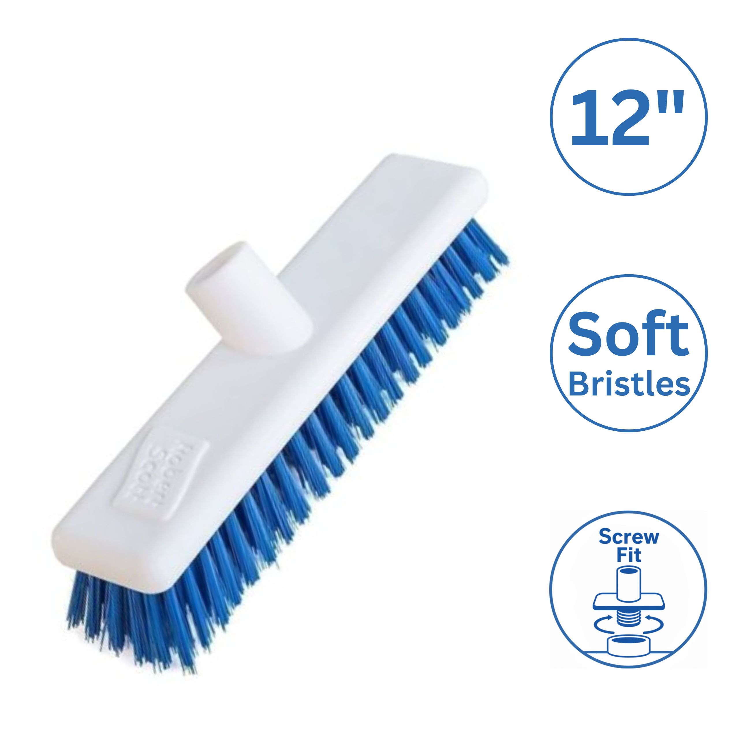 Washable Broom Soft BLUE 12'' (Screw) Washable Broom Soft BLUE 12'' (Screw)