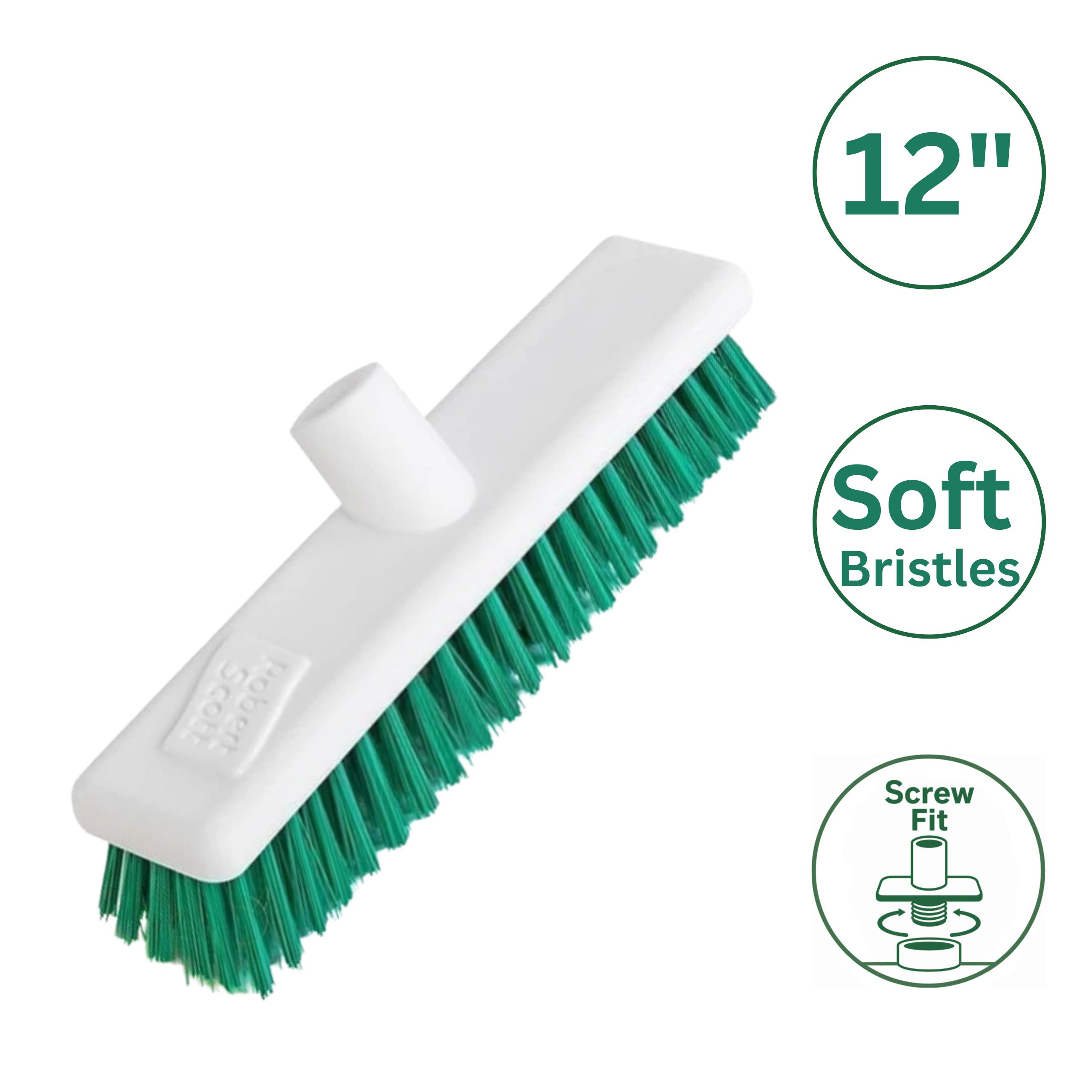 Washable Broom Soft GREEN 12'' (Screw) Washable Broom Soft GREEN 12'' (Screw)