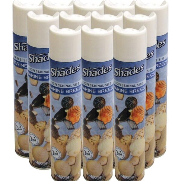 Shades Aerosol Marine Breeze Air Freshener 400ML X 12