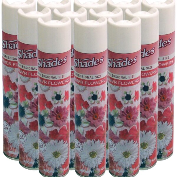 Shades Aerosol Summer Flowers Air Freshener 400ML X 12