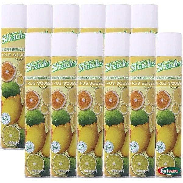 Shades Aerosol Citrus Squeeze Air Freshener 400ML X 12