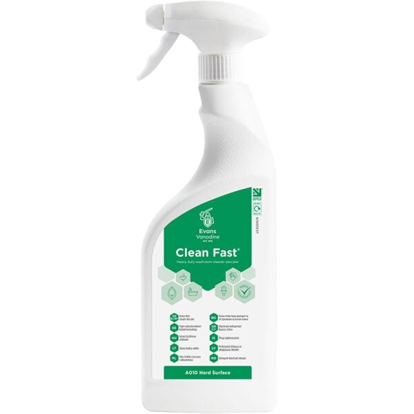 Evans Clean Fast Heavy Duty Washroom Cleaner 750ML X 6