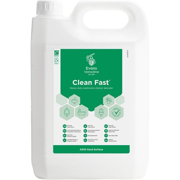 Evans Clean Fast Heavy Duty Washroom Cleaner 5LTR