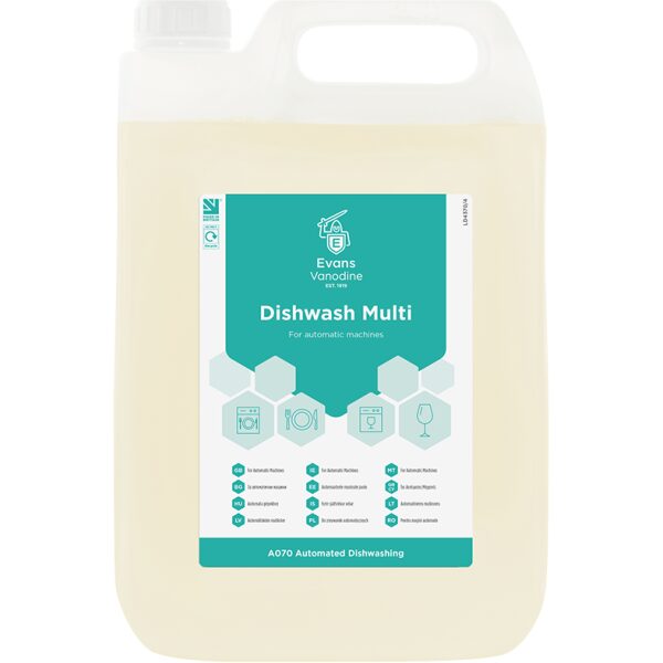 Evans Dishwash Multi For Automatic Dishwashing Machines 5LTR