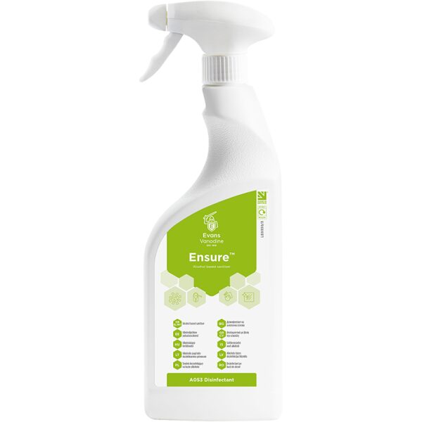 Evans Ensure Alcohol Sanitiser 750ML X 6