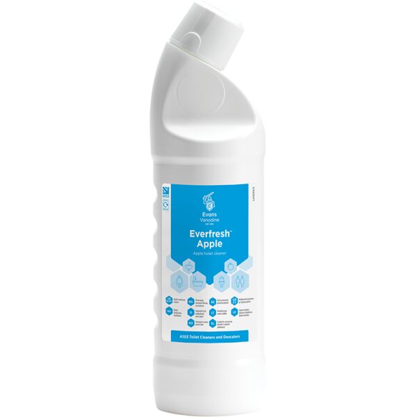 Evans Everfresh Apple Toilet And Washroom Cleaner 1LTR X 6