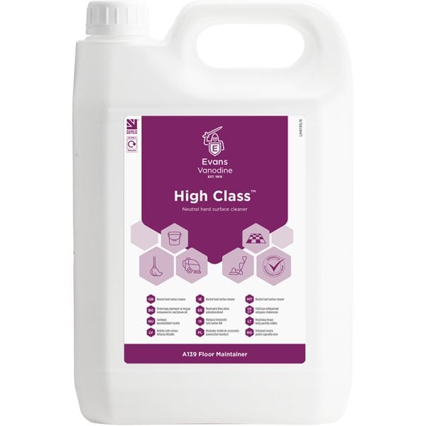 Evans High Class Neutral Hard Surface Cleaner 5LTR