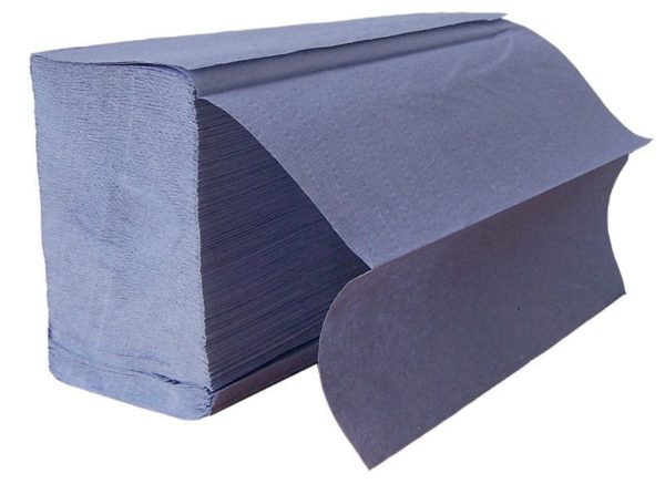 Hand Towels 1 Ply Z-Fold BLUE 24.6x24cm X 3000