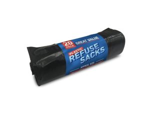 Inactive Refuse Sacks Heavy Duty Roll BLACK 18x32x39"  30 X 20