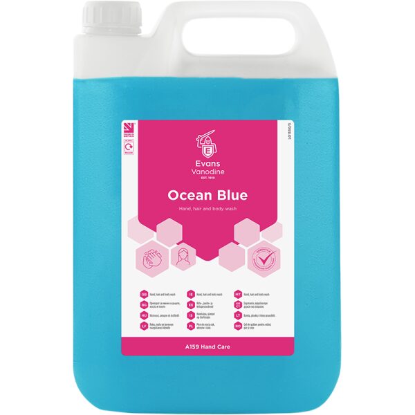 Evans Ocean BLUE Revitalising Hand, Hair and Body Wash 5LTR