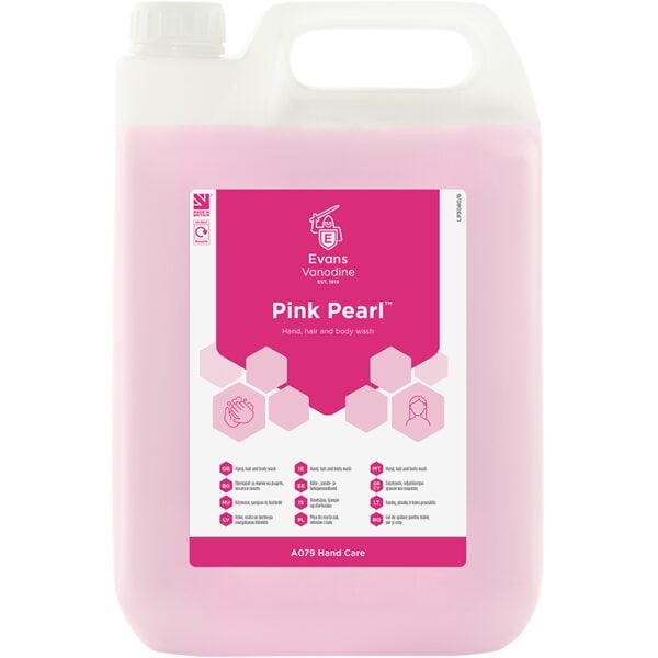 Evans PINK Pearl Pearlised Hand, Hair And Body Wash 5LTR