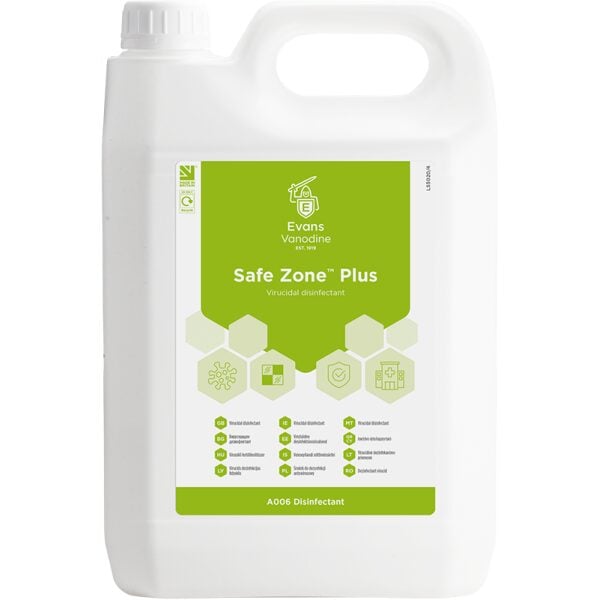 Evans Safe Zone Plus Virucidal Disinfectant 5LTR