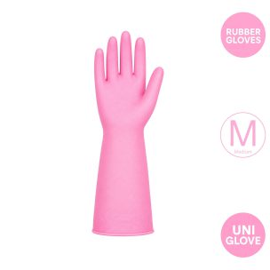 Household Rubber Gloves PINK Large
