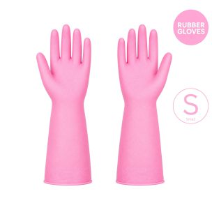 Household Rubber Gloves PINK Small