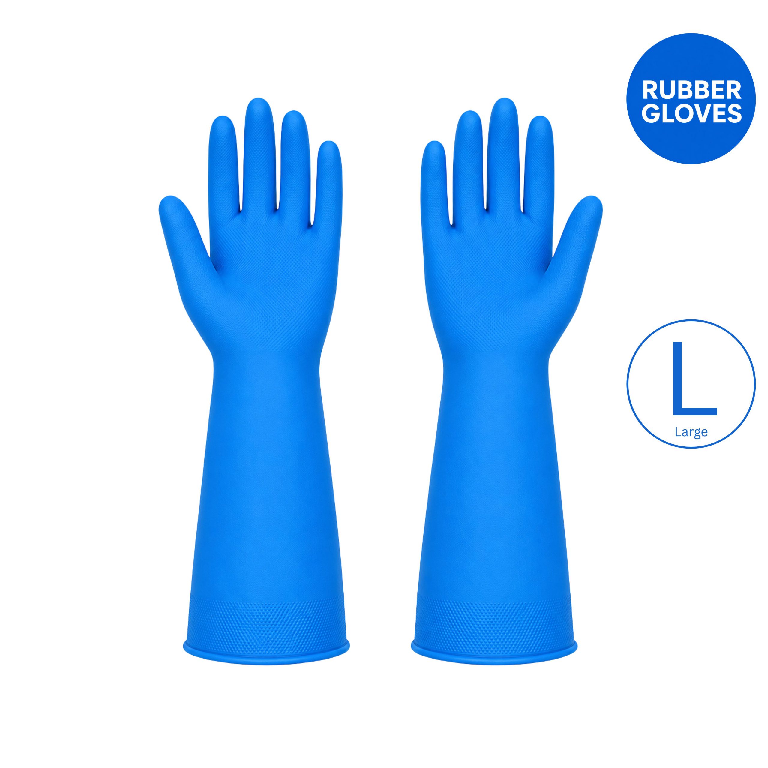 Household Rubber Gloves BLUE Large Household Rubber Gloves BLUE Large