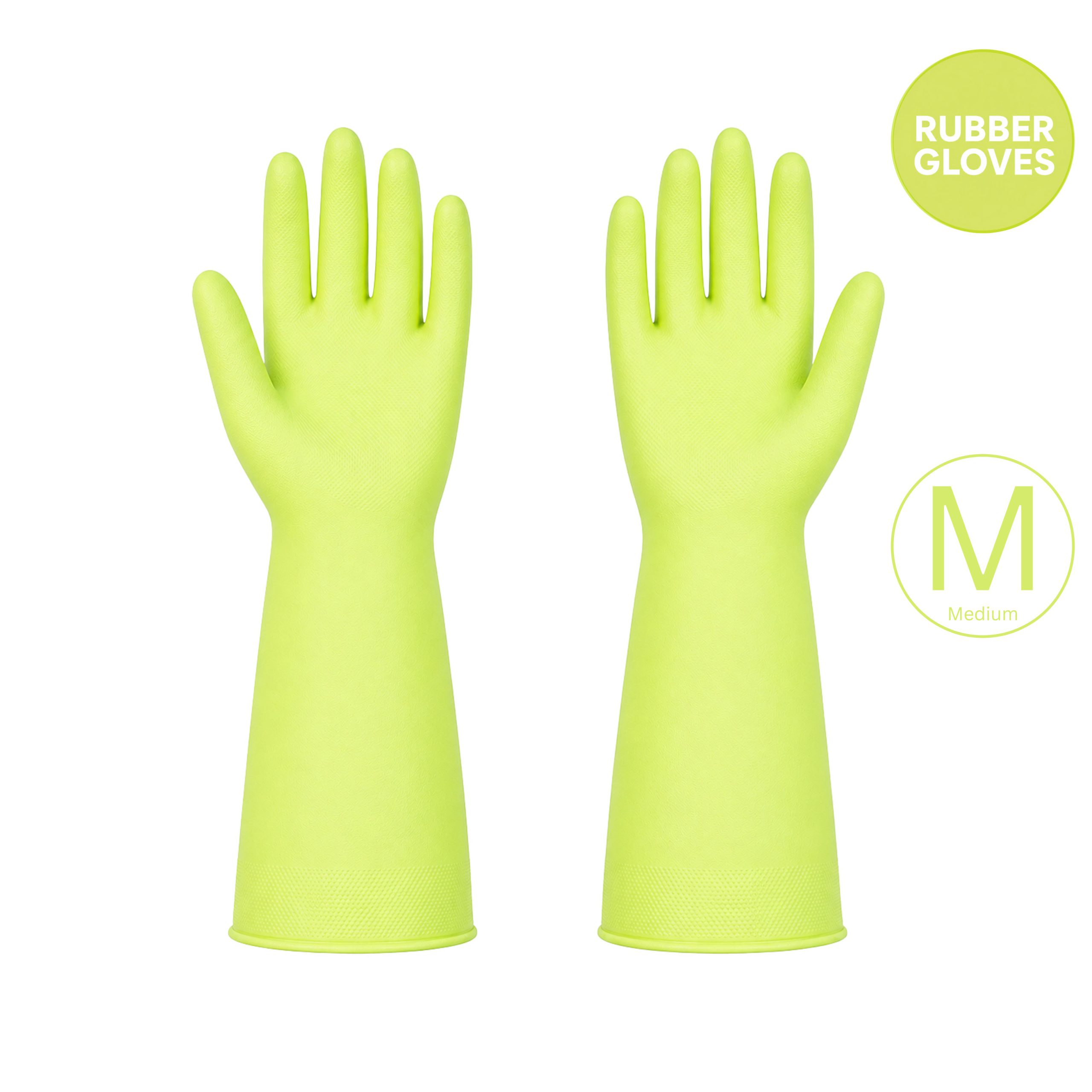 Household Rubber Gloves GREEN Medium Household Rubber Gloves GREEN Medium