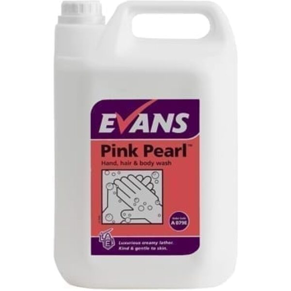 Evans PINK Pearl Pearlised Hand, Hair And Body Wash 5LTR