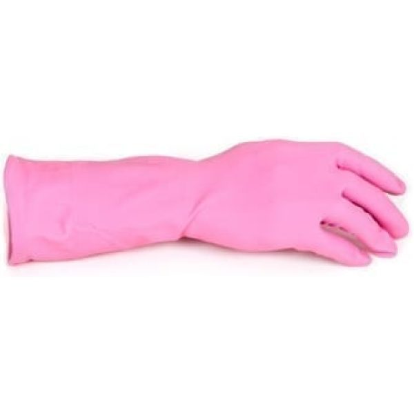 hot pink rubber gloves