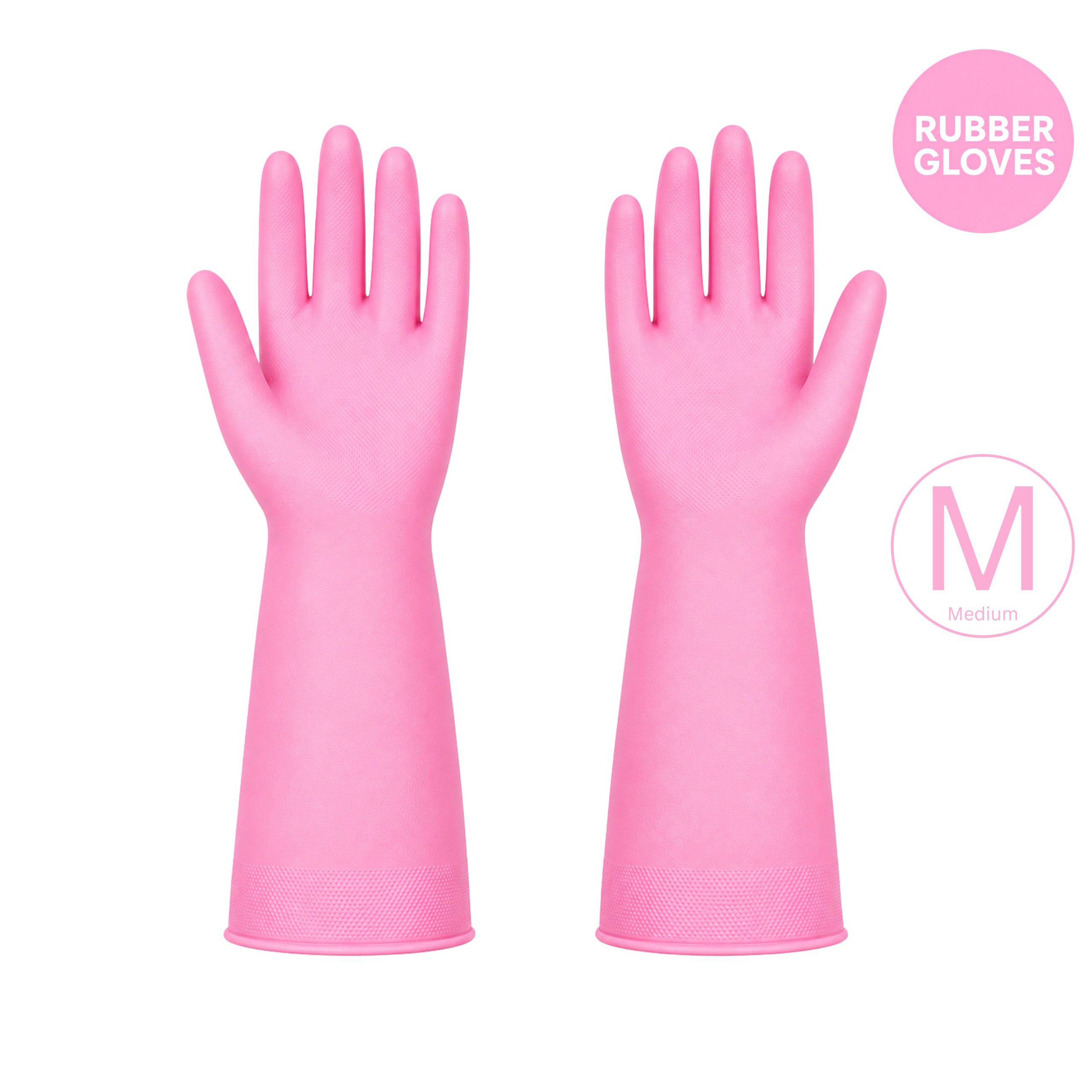 INACTIVE Household Rubber Gloves PINK Meduim X 1 Pair INACTIVE Household Rubber Gloves PINK Meduim X 1 Pair