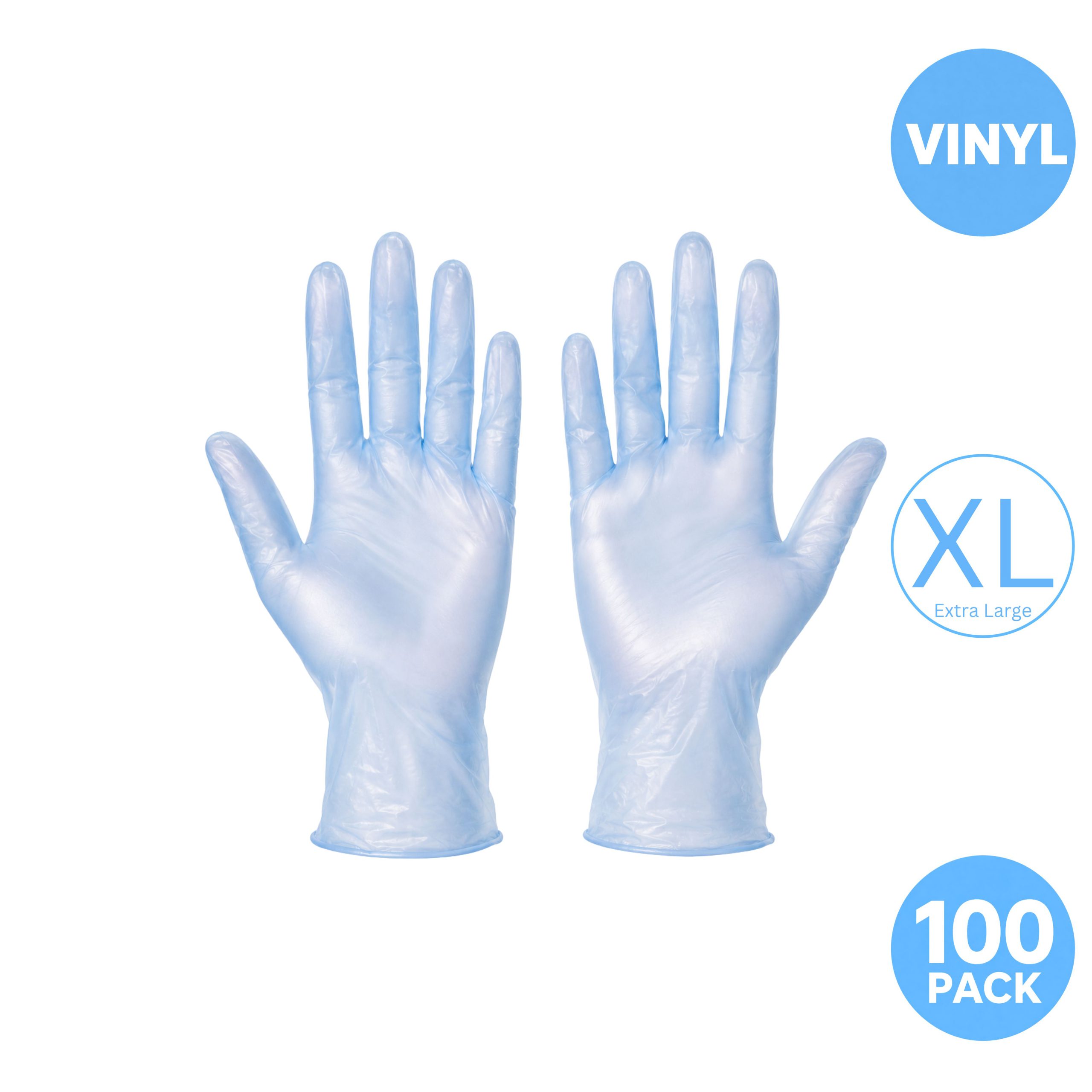 Vinyl Gloves Powder Free BLUE Extra Large X 100 Vinyl Gloves Powder Free BLUE Extra Large X 100