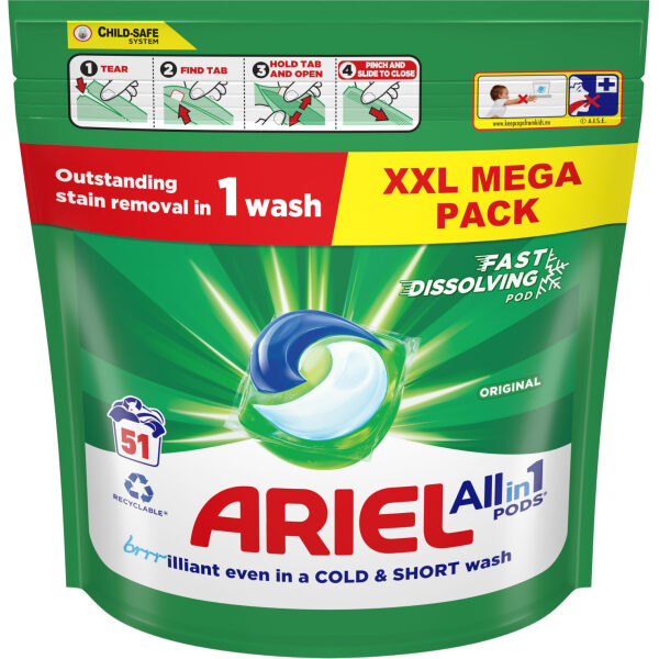 Ariel All In 1 Pod Capules Original 2Pk X 51 Wash