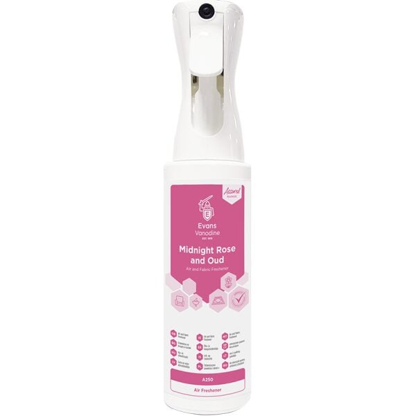 Evans Air & Fabric Freshener Midnight Rose & Oud 500Ml X 8