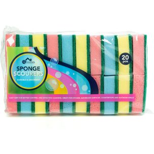Super Bright Sponge Scourers 20PK X 12