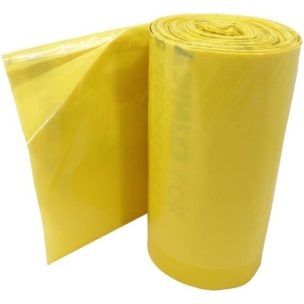 Yellow Clinical Bag Large 15x28x39'' Roll 50