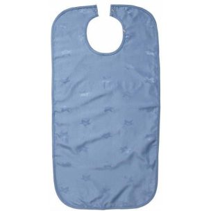 Adult Cloth Bib Washable BLUE 90x45CM